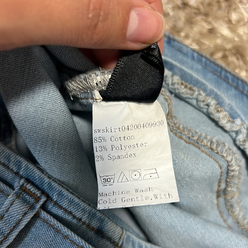 Denim Mini Skirt with Belt - Picture 3 of 3